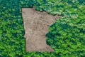 Sustainable habitat Map of Minnesota Royalty Free Stock Photo
