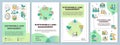 Sustainable land management principles green brochure template