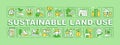 Sustainable land use word concepts green banner