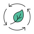 Sustainable Line Vector Icon easily modified