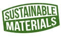 Sustainable materials grunge rubber stamp