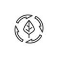 Sustainable materials line icon