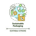 Sustainable packaging concept icon