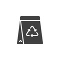 Sustainable packaging vector icon