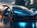 Sustainable Speedsters: Breathtaking Electric Supercar Images Available for Purchase Royalty Free Stock Photo