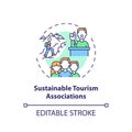 Sustainable tourism associations concept icon Royalty Free Stock Photo