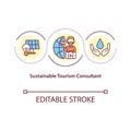 Sustainable tourism consultant concept icon