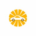 Sustainable transportation solutions filled colorful logo