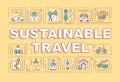 Sustainable travel word concepts banner
