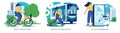 Sustainable Urban Development. Flat Vector