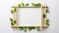 Sustainable Wooden Alignment Sticks EcoFriendly Design Elements for Branding Marketing and Craft Projects Flat Lay on a