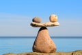 Sustained balance of stones Royalty Free Stock Photo