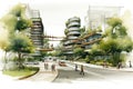 Sustanable urban design project, green architecture