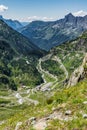 Susten Pass mountain road, Canton of Bern, Switzerland Royalty Free Stock Photo