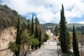 Susuz, Cyprus - Decorated garden and landscape of the Saint Neophytos monastery