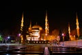 Sutlanahmet mosque at night Royalty Free Stock Photo
