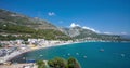 Sutomore, Montenegro. Time lapse of Famous Touristic Town on Adriatic sea