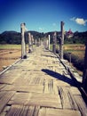 Bamboo floor bridge