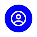 Blue Flat Contact Icon Royalty Free Stock Photo