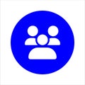 Blue Flat Group Icon Royalty Free Stock Photo