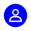 Blue Flat Contact Icon Royalty Free Stock Photo