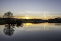 Sutton Bingham Reservoir near Yeovil in Somerset in England Royalty Free Stock Photo