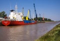 Sutton Bridge Port on River Nene, England