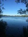 Sutton reservoir late evening Royalty Free Stock Photo