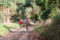 Sutton, Suffolk, UK December 15 2019: A adults over 18 cross country running race through a muddy countryside course