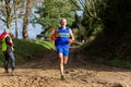 Sutton, Suffolk, UK December 15 2019: A adults over 18 cross country running race through a muddy countryside course