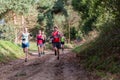 Sutton, Suffolk, UK December 15 2019: A adults over 18 cross country running race through a muddy countryside course