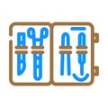 suture kit surgeon color icon vector illustration Royalty Free Stock Photo