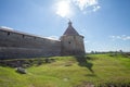 Suumer sunny landscape of Russian fortress Nut