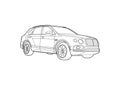 Contour Drawing Of The SUV