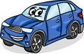 Suv car character cartoon illustration Royalty Free Stock Photo