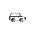 SUV car line icon Royalty Free Stock Photo