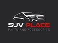 Suv car logo on dark background.