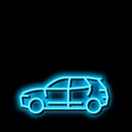 suv car neon glow icon illustration Royalty Free Stock Photo