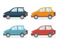 Family car simplified illustration Royalty Free Stock Photo