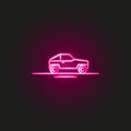 suv desert car neon style icon. Simple thin line, outline vector of desert icons for ui and ux, website or mobile application Royalty Free Stock Photo