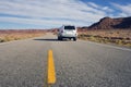 SUV driving in Utah. Royalty Free Stock Photo