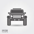 Suv icon vector. jeep vector graphic illustration