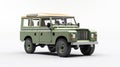 British Retro Suv In Light Khaki Matte Material - 4k Ultra Hd