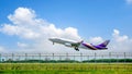 Suvarnabhumi Airpoart, THAILAND - MARCH 18: Landing airplane at Royalty Free Stock Photo