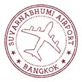 Suvarnabhumi Airport Bangkok stamp.