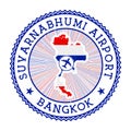 Suvarnabhumi Airport Bangkok stamp.