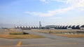 Suvarnabhumi Airport view, Airplane parking at passenger gate