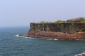Suvarndurg fort, back view of bastion and Arabic sea, Fateghad, Kokan. Maharashtra Royalty Free Stock Photo