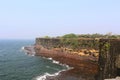 Suvarndurg fort, back view of bastion and Arabic sea, Fateghad, Kokan. Maharashtra Royalty Free Stock Photo