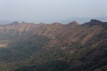Suvela Machi a long strip of fortified walls and hill view of Rajgad fort